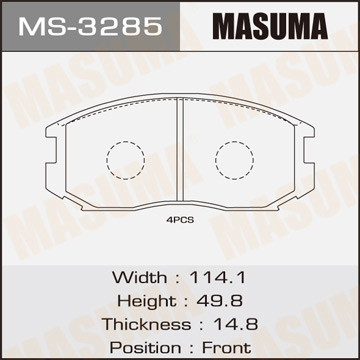 Колодки  дисковые  Masuma   AN-318K   (1.12)