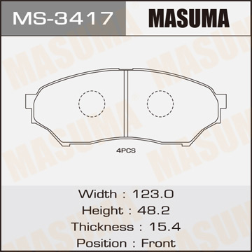 Колодки  дисковые  Masuma   AN-486K   (1.12)