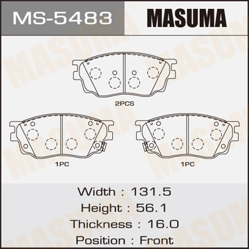 Колодки  дисковые  Masuma   AN-680WK  (1.12)