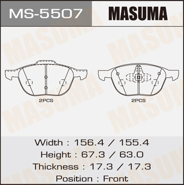 Колодки  дисковые  Masuma   AN-717K   (1.6)
