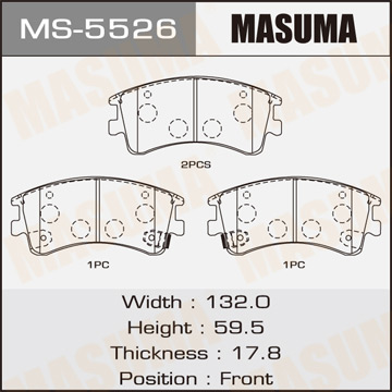 Колодки  дисковые  Masuma   AN-719WK   (1.12)