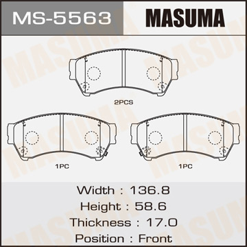 Колодки  дисковые  Masuma   AN-759WK   (1.12)