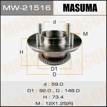 Ступичный узел MASUMA rear ALMERA. PRIMERA / P16E. P11E (with ABS)