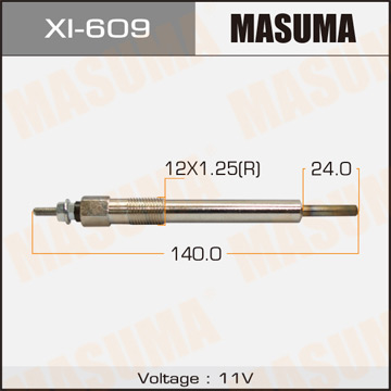 Свеча накаливания Masuma PI- 49 .4JA1. 41B1 (1.10.100) Фотография Masuma XI609