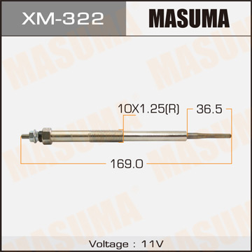 Свеча накаливания  Masuma    PM-168.11V .4M41 DI     (1.10.100)