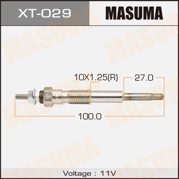 Свеча накаливания Masuma PT-154 .2C. 2C-T. 3CE (1.10.100) Фотография Masuma XT029