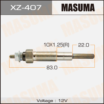 Свеча накаливания Masuma PZ-37 .R2 (1.10.100) Фотография Masuma XZ407