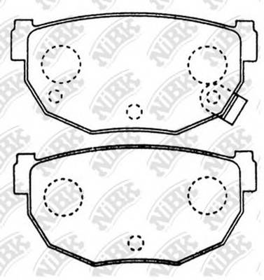 Колодки тормозные дисковые  Rr  NI 180SX 89-99. 200SX 94-99. Fairlady Z 83-88. H