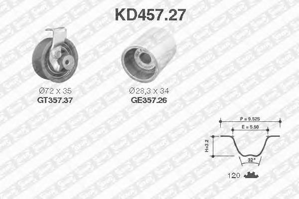 Ремень ГРМ 120 зуб 30mm 2 ролика