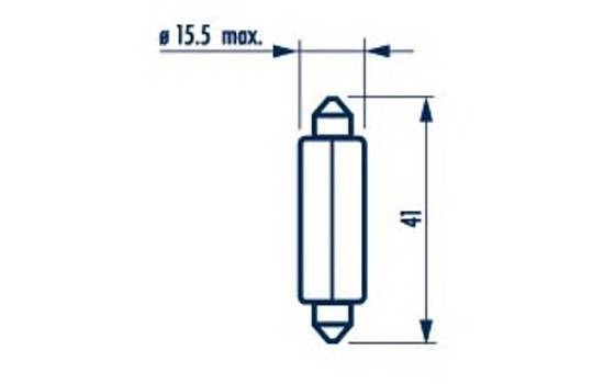 Лампа накаливания 10шт в упаковке 12V 18W SV85