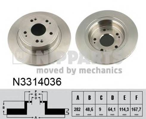 Тормдиск зад282x9 5 отв min2