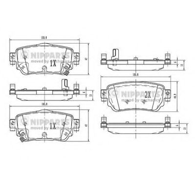 Колодки тормозные задние NISSAN Qashqai II 13->/X-Trail 13->