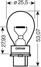 Лампа P27W 27W 12V цоколь 2 5x16d ORIGINAL LINE