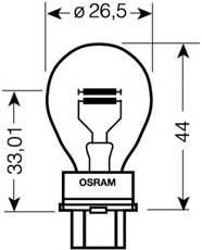 Лампа P27 7W 27 7W 12V цоколь 2 5x16q ORIGINAL LINE