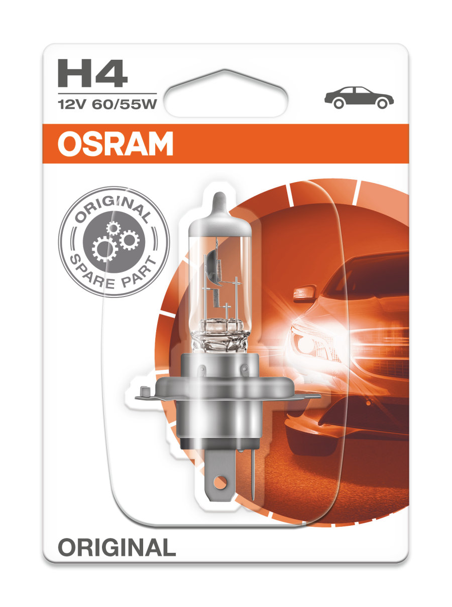 Лампа автомобильная галогенная Osram H4 60W 55W