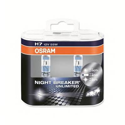 Комплект ламп (H7) 12V 55W PX26D Serie Night Breaker Unlimit