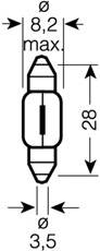 Лампа 3W 12V цоколь SV7-8 ORIGINAL LINE