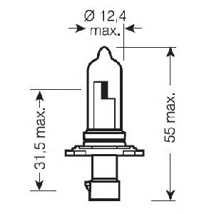 Лампа HB3A  60W 12V цоколь P20d ORIGINAL LINE