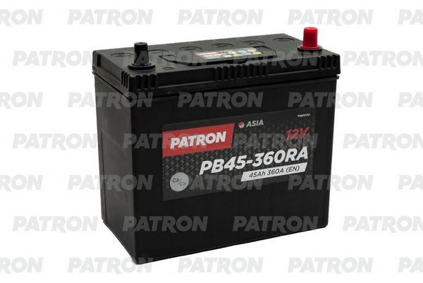 Аккумулятор PATRON ASIA 45Ah 360A (обратная 0) Тонк. клем. 237x127x227 B24