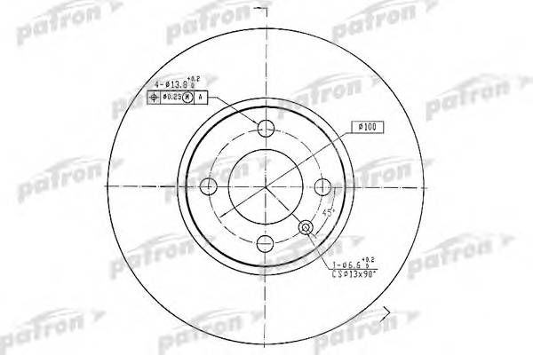 Диск тормозной передн SEAT INCA 95- TOLEDO I 95-99 VW CA