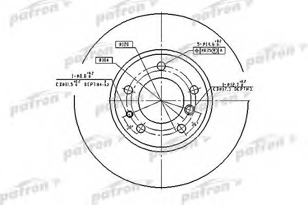 Диск тормозной передн BMW 5 86-90 5 88-95 5 Touring 91-97