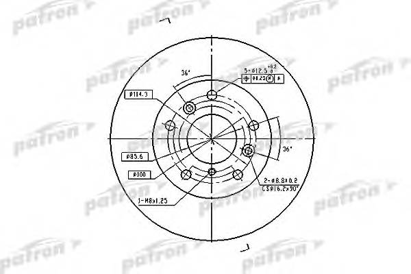 Диск тормозной передн FORD USA PROBE I 88-93 MAZDA 626 II