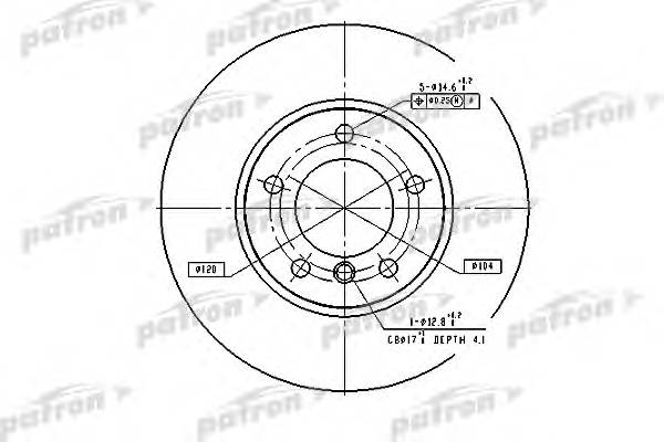 Диск тормозной передн BMW 5 95-03 5 Touring 97-04