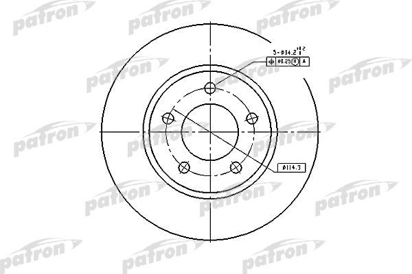 Диск тормозной передн CHRYSLER Town Contry 01-07 DODGE C