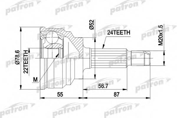 ШРУС наружн к-кт MAZDA 323 80-10 89 17D универсал -03 93