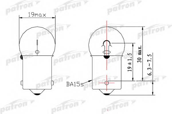 Лампа накаливания (10шт в упаковке) R5W 24V 5W BA15s