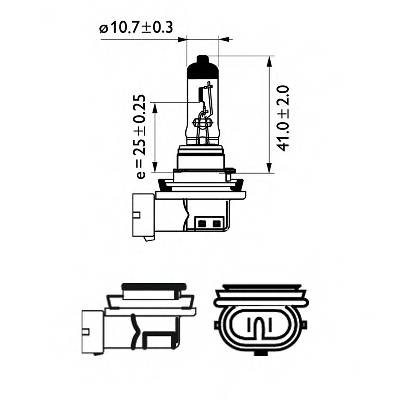 Лампа H11 12362 BVU 12V 55W PGJ19-2 B1 (1) 36216930