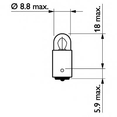 Лампа T3W 12V (3W)