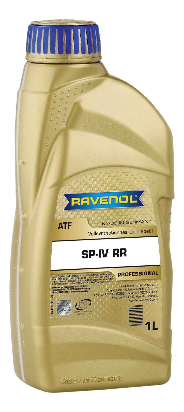 Трансмиссионное масло RAVENOL ATF SP-IV Fluid RR (1л) new