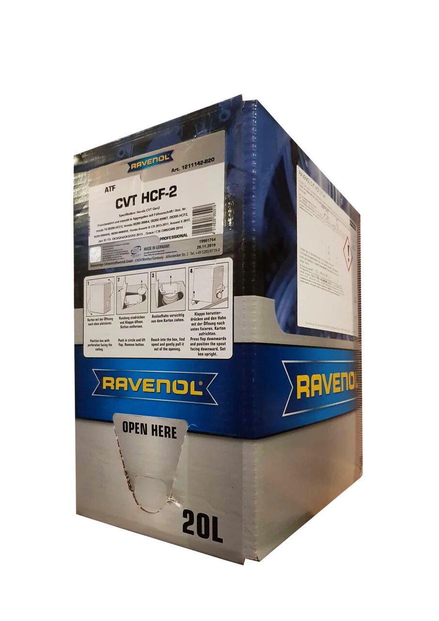 Трансмиссионное масло RAVENOL CVT HCF-2 Fluid (20л) ecobox