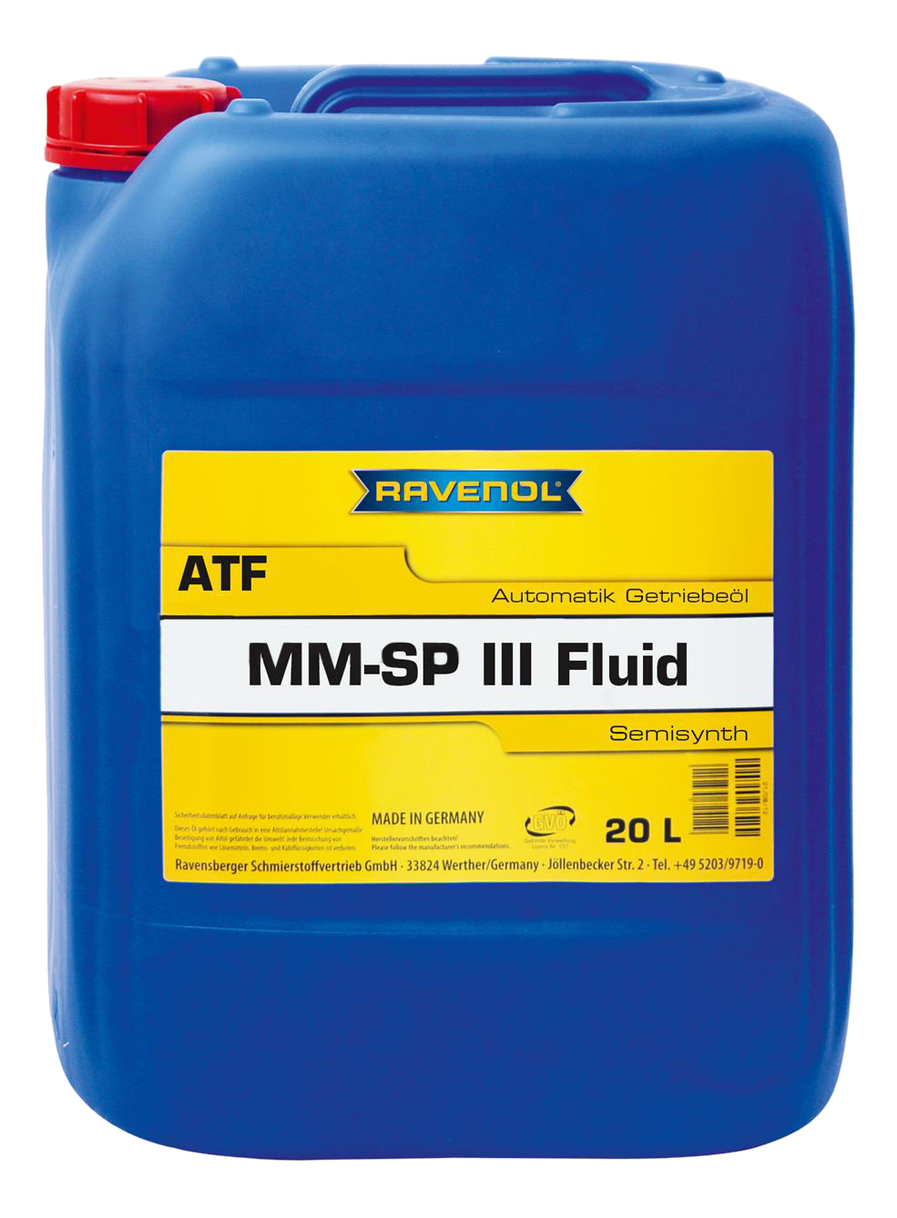 Трансмиссионное масло RAVENOL ATF MM SP-III Fluid (20л) new