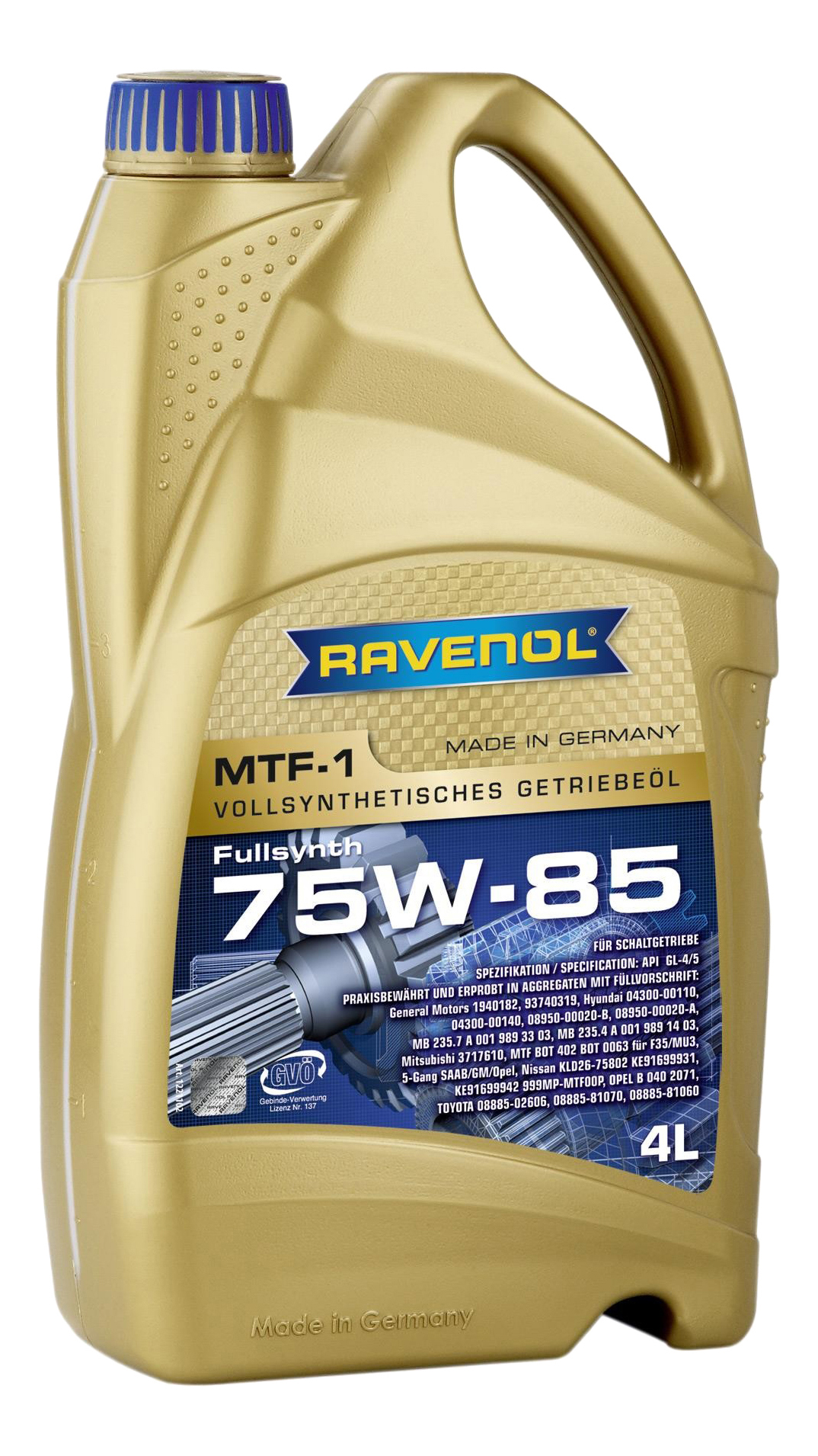 Трансмиссионное масло RAVENOL MTF -1 SAE 75W-85 ( 4л) new
