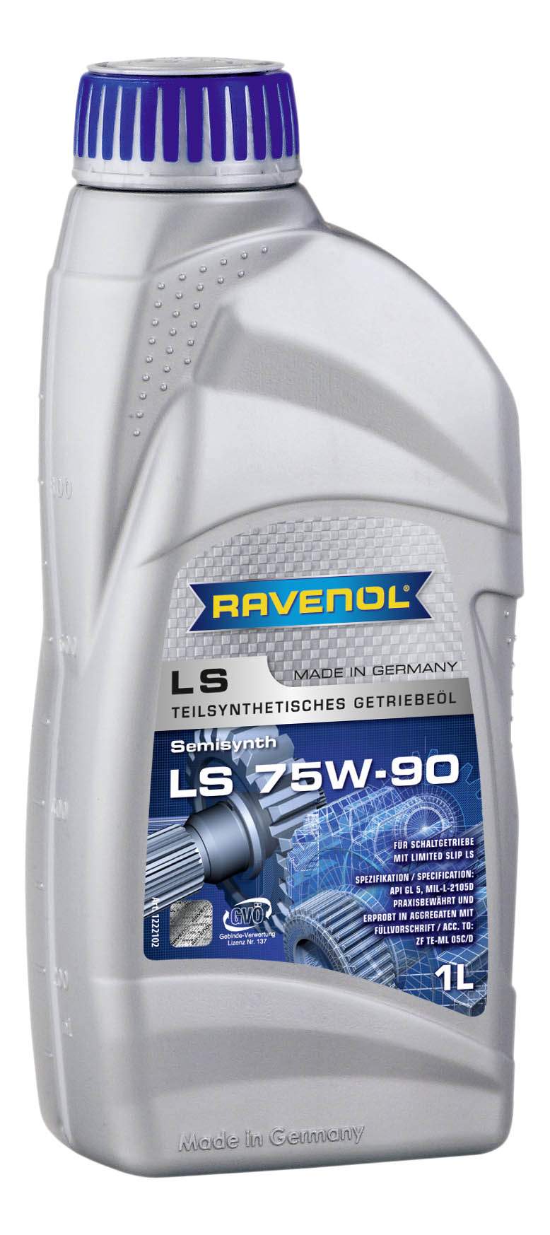 Трансмиссионное масло RAVENOL Getriebeoel LS SAE 75W-90 (1л) new