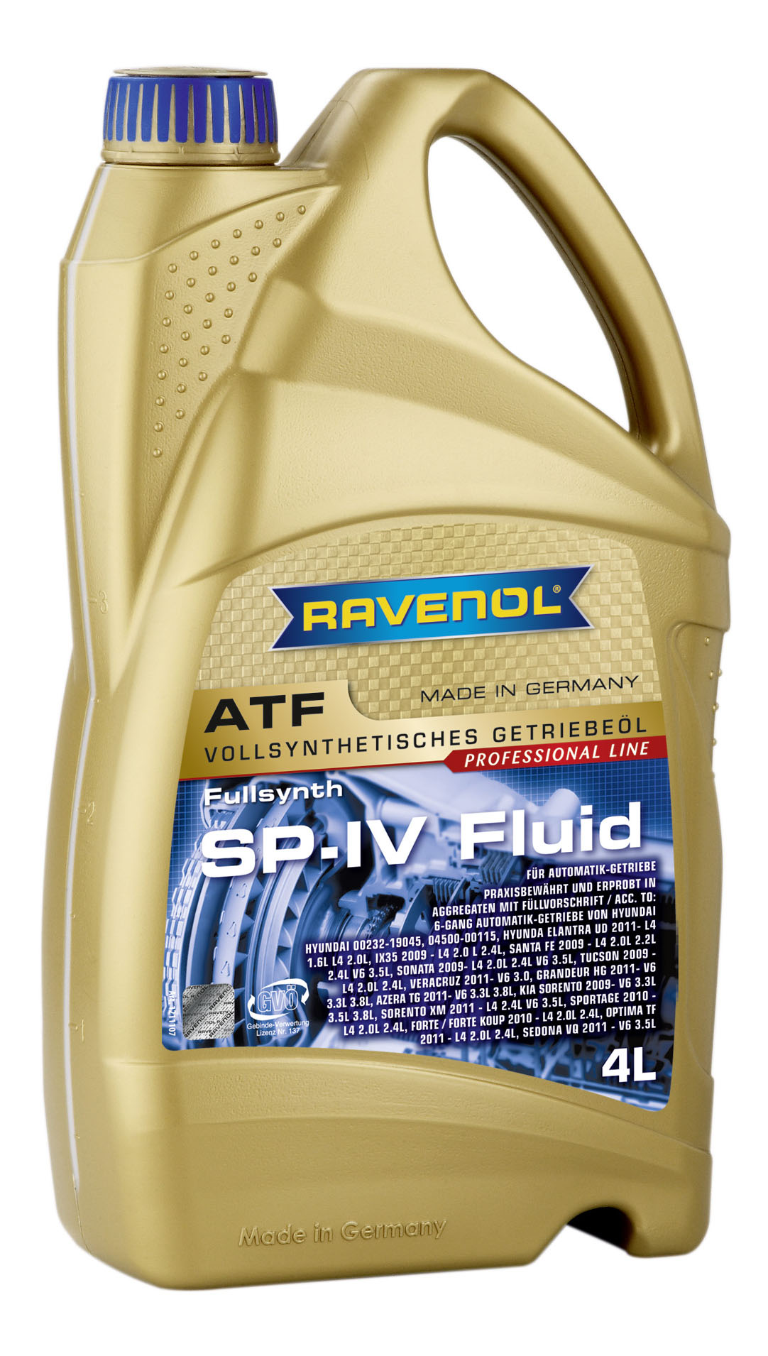 Трансмиссионное масло RAVENOL ATF SP-IV Fluid  (4л) new