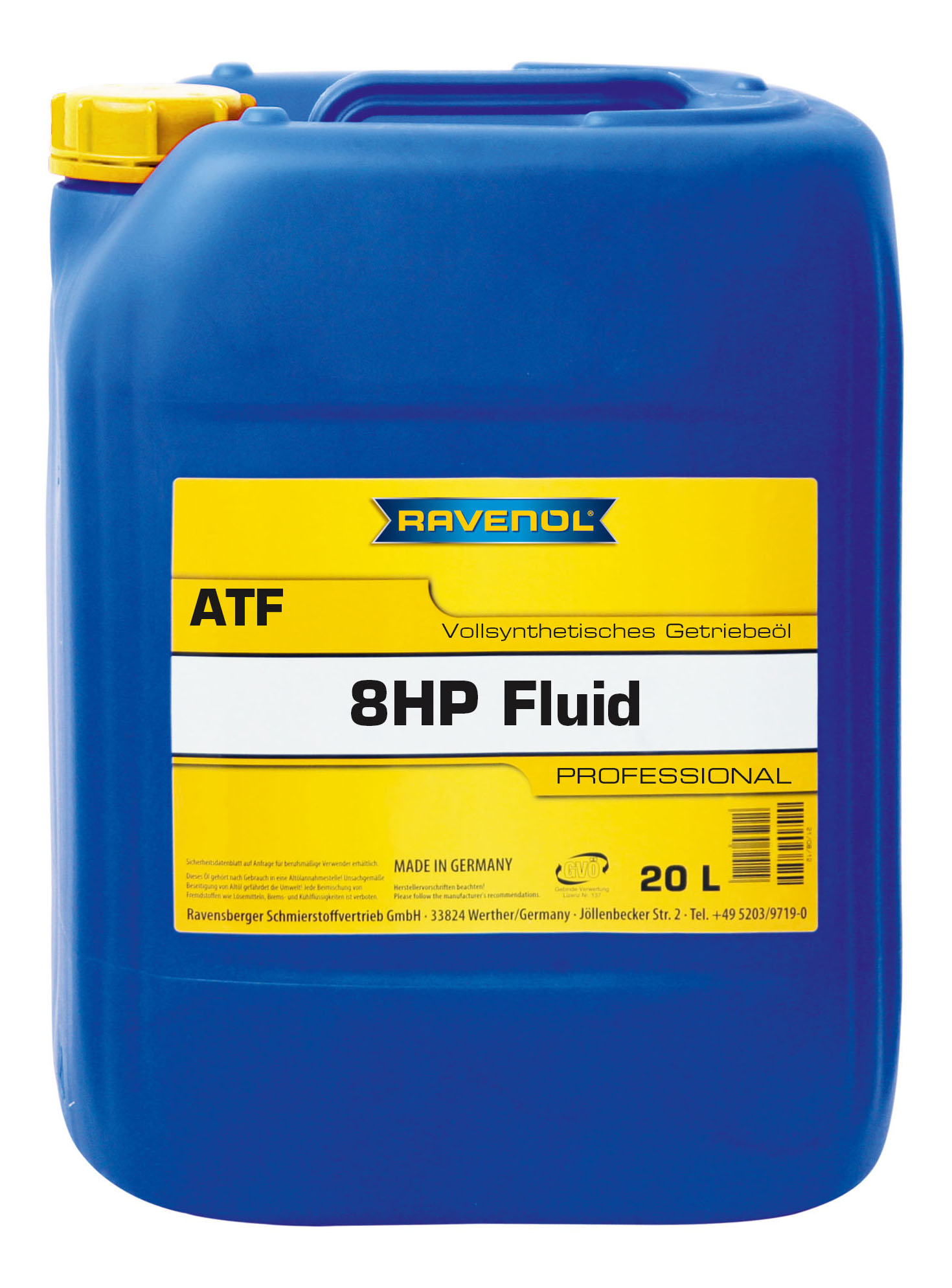 Трансмиссионное масло RAVENOL ATF 8 HP Fluid (20л) new