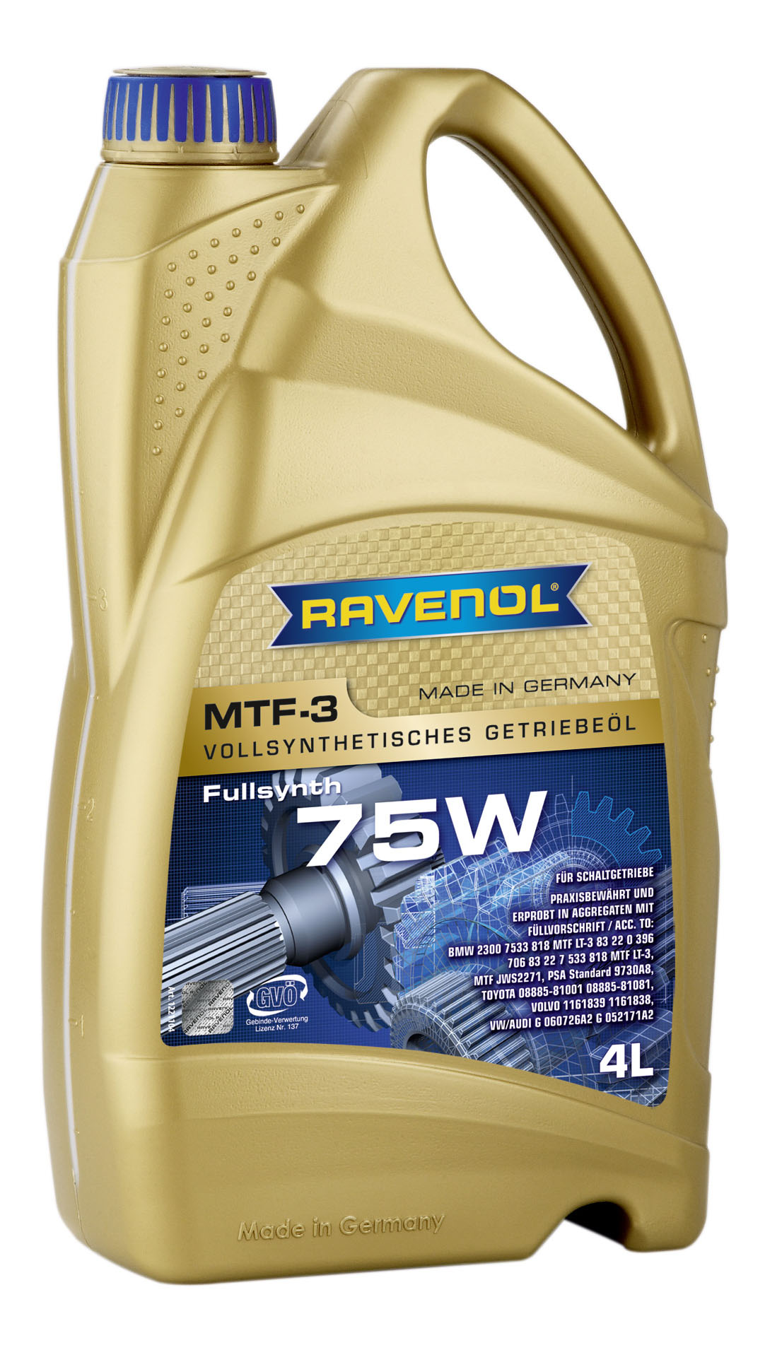 Трансмиссионное масло RAVENOL MTF -3 SAE 75W ( 4л) new