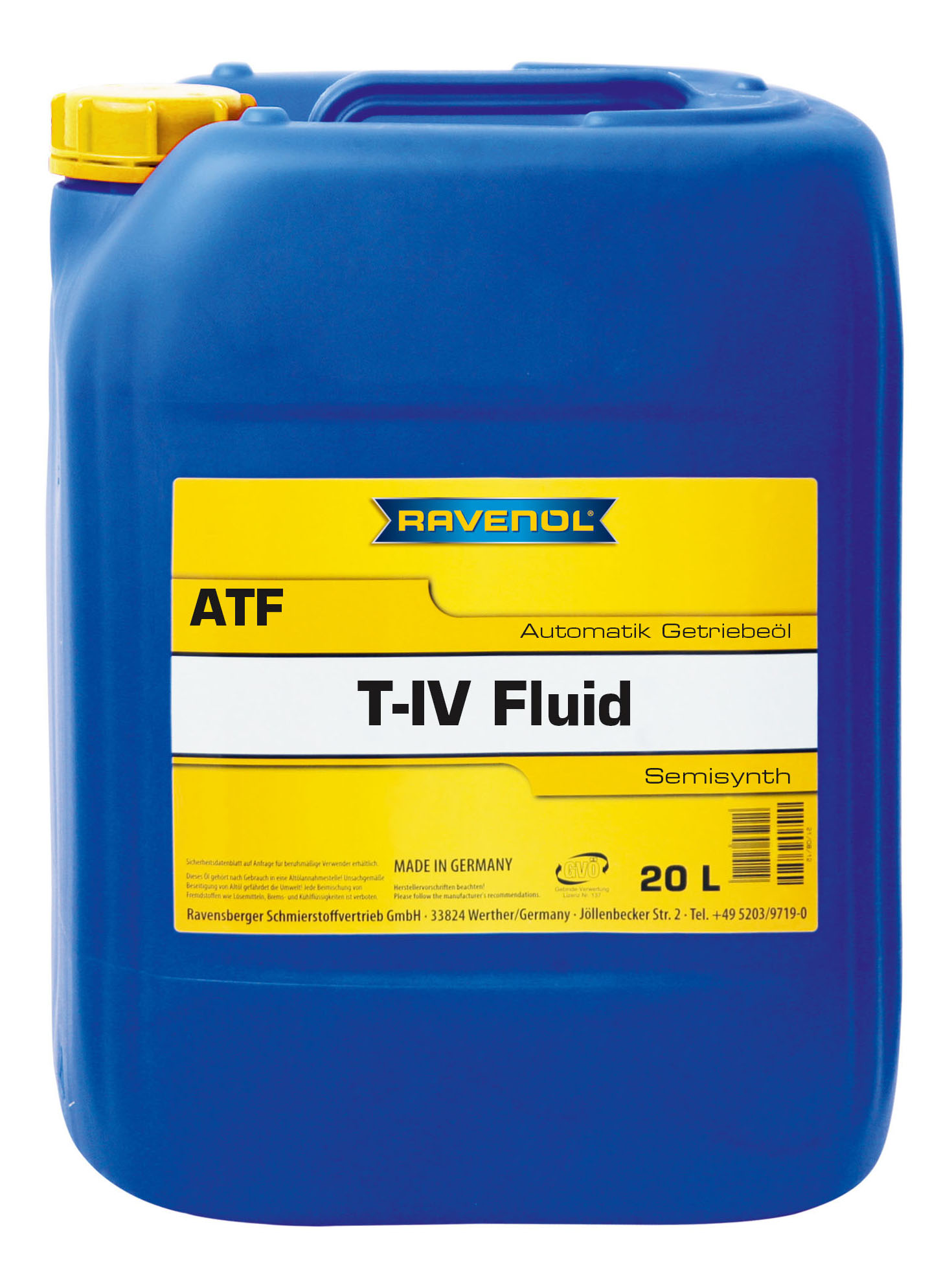 Трансмиссионное масло RAVENOL ATF T-IV Fluid (20л) new