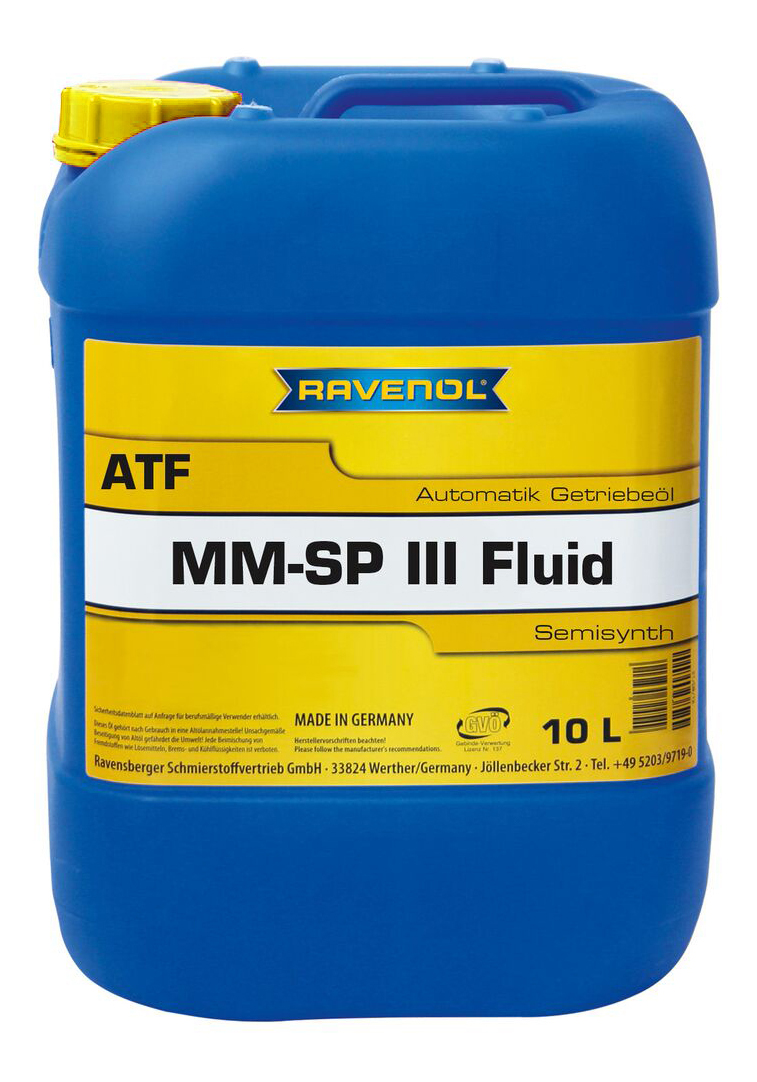 Трансмиссионное масло RAVENOL ATF MM SP-III Fluid (10л) new