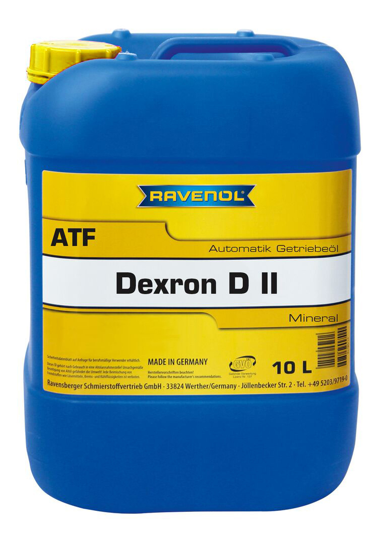 Трансмиссионное масло RAVENOL ATF Dexron DII (10л) new