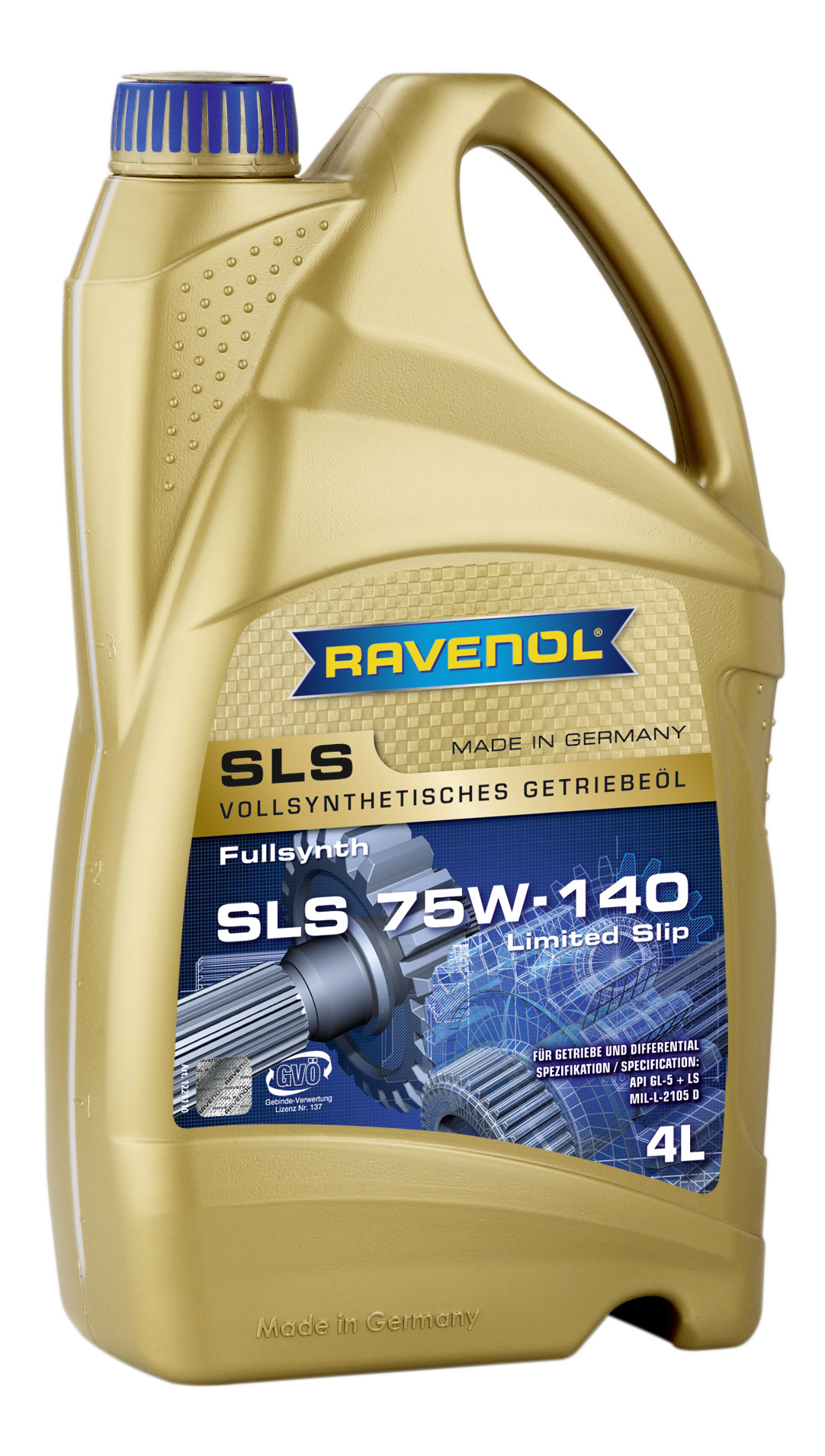 Трансмиссионное масло RAVENOL SLS SAE 75W-140 GL-5 + LS ( 4л) new