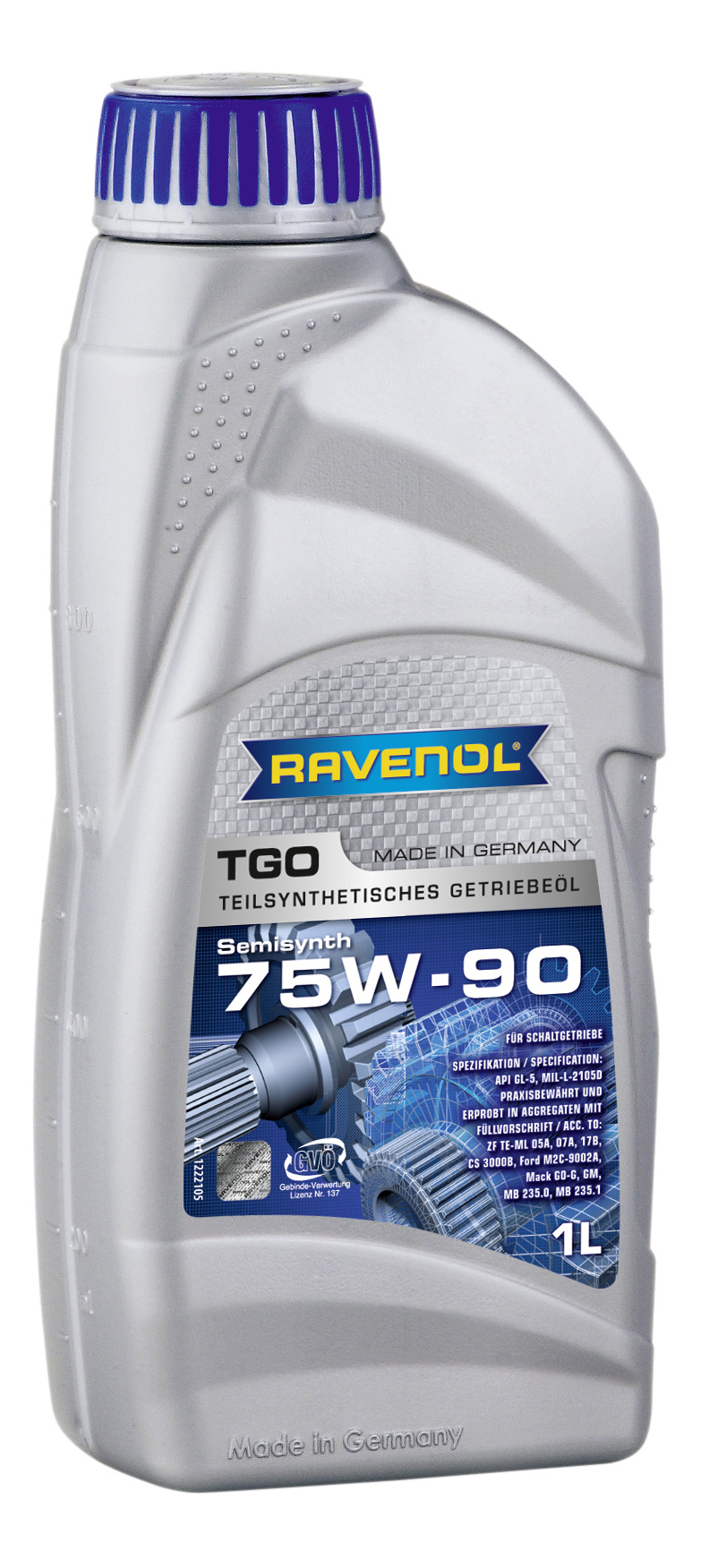 Трансмиссионное масло RAVENOL TGO SAE 75W-90 GL-5 ( 1л) new