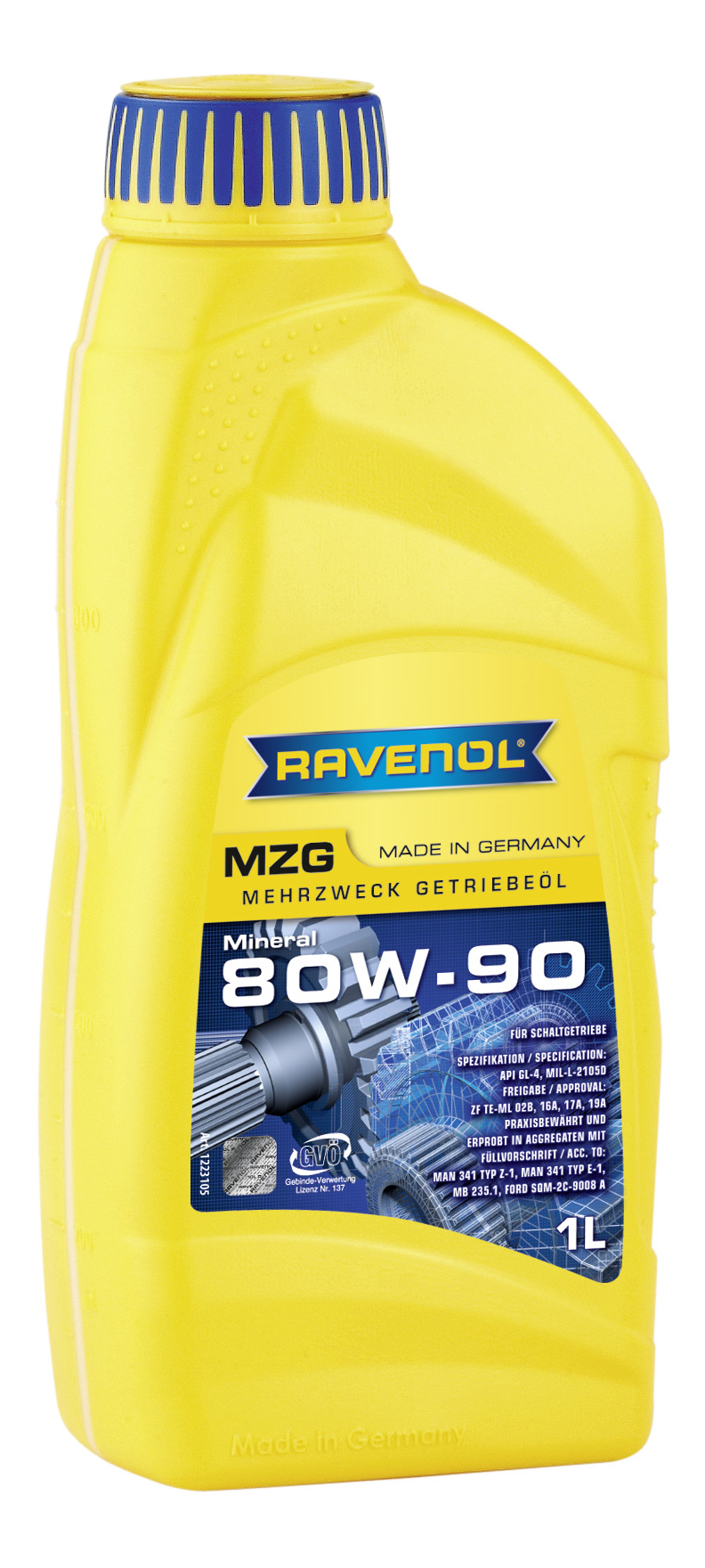 Трансмиссионное масло RAVENOL Getriebeoel MZG SAE 80W-90 GL-4 ( 1л) new