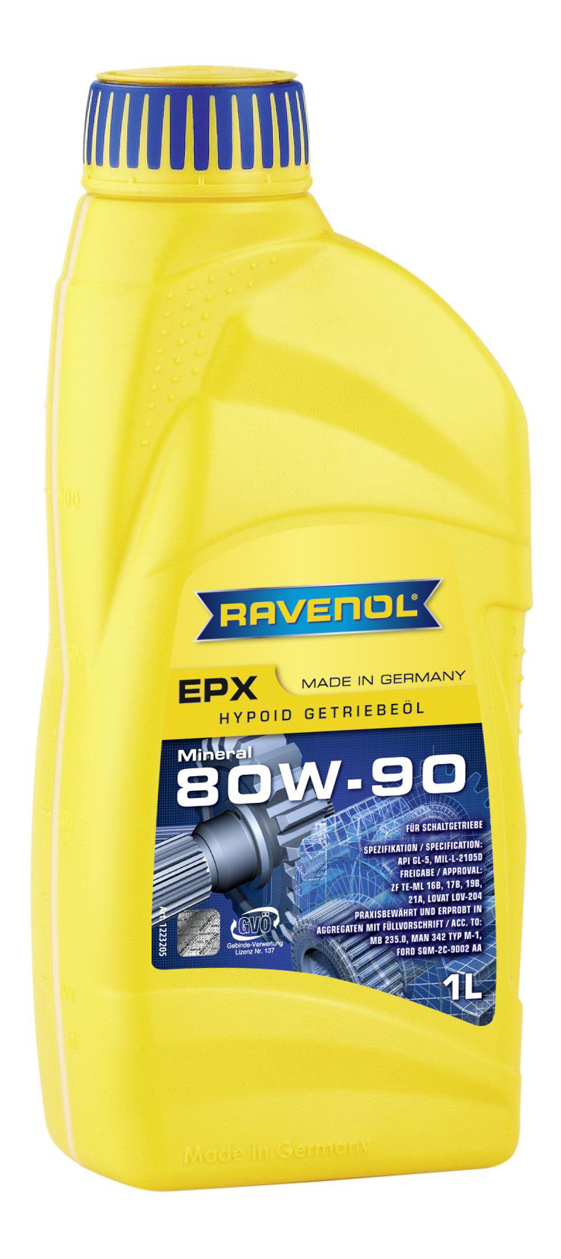 Трансмиссионное масло RAVENOL Getriebeoel EPX SAE 80W-90 GL-5 ( 1л) new