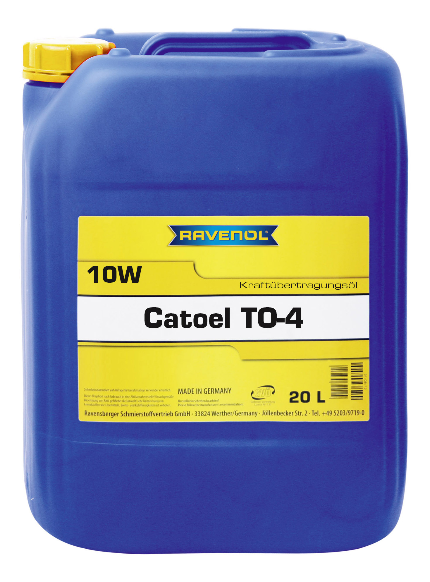 Трансмиссионное масло RAVENOL Catoel TO-4 SAE10W (20 л)