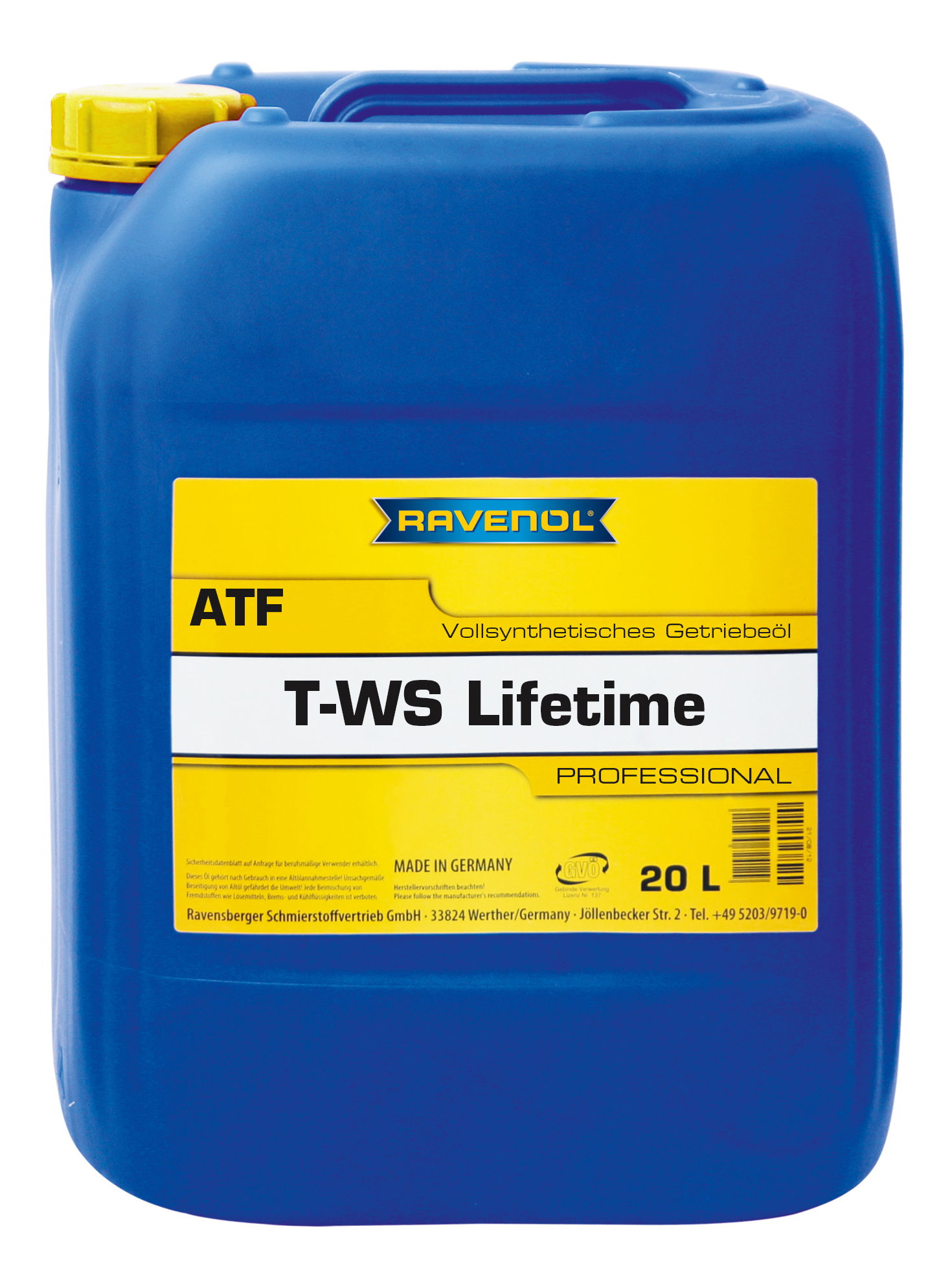 Трансмиссионное масло RAVENOL ATF T-WS Lifetime (20л)