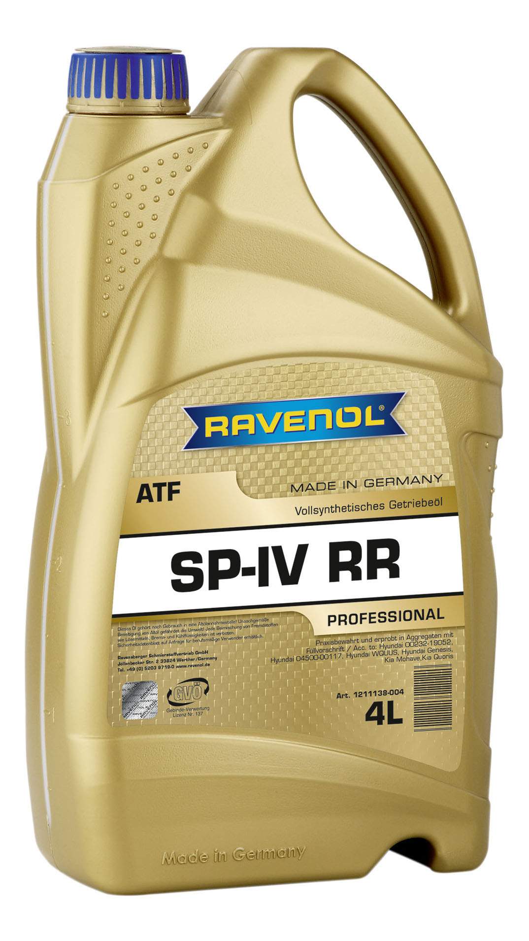 Трансмиссионное масло RAVENOL ATF SP-IV Fluid RR (4л) new